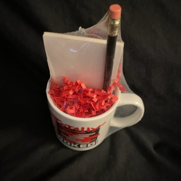 1994 Totally Over Booked Mug Set  Red White Black Abstract design   Pencil Pad - Picture 4 of 7